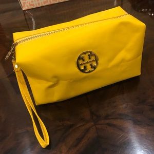 Yellow Tory Burch Cosmetics Case